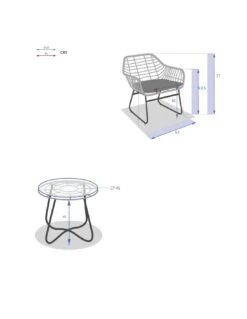 Salon De Jardin Duo Lambada - 2 Fauteuils Et Table Basse Ronde -Fournitures De Jardin salon de jardin duo lambada 2 fauteuils et table basse ronde 7