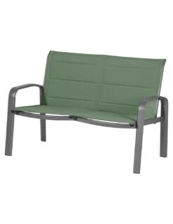 Salon De Jardin ELYN 4 Places - Aluminium Et Texaline - Vert Olive Et Graphite -Fournitures De Jardin salon de jardin elyn 4 places aluminium et texaline vert olive et graphite 2