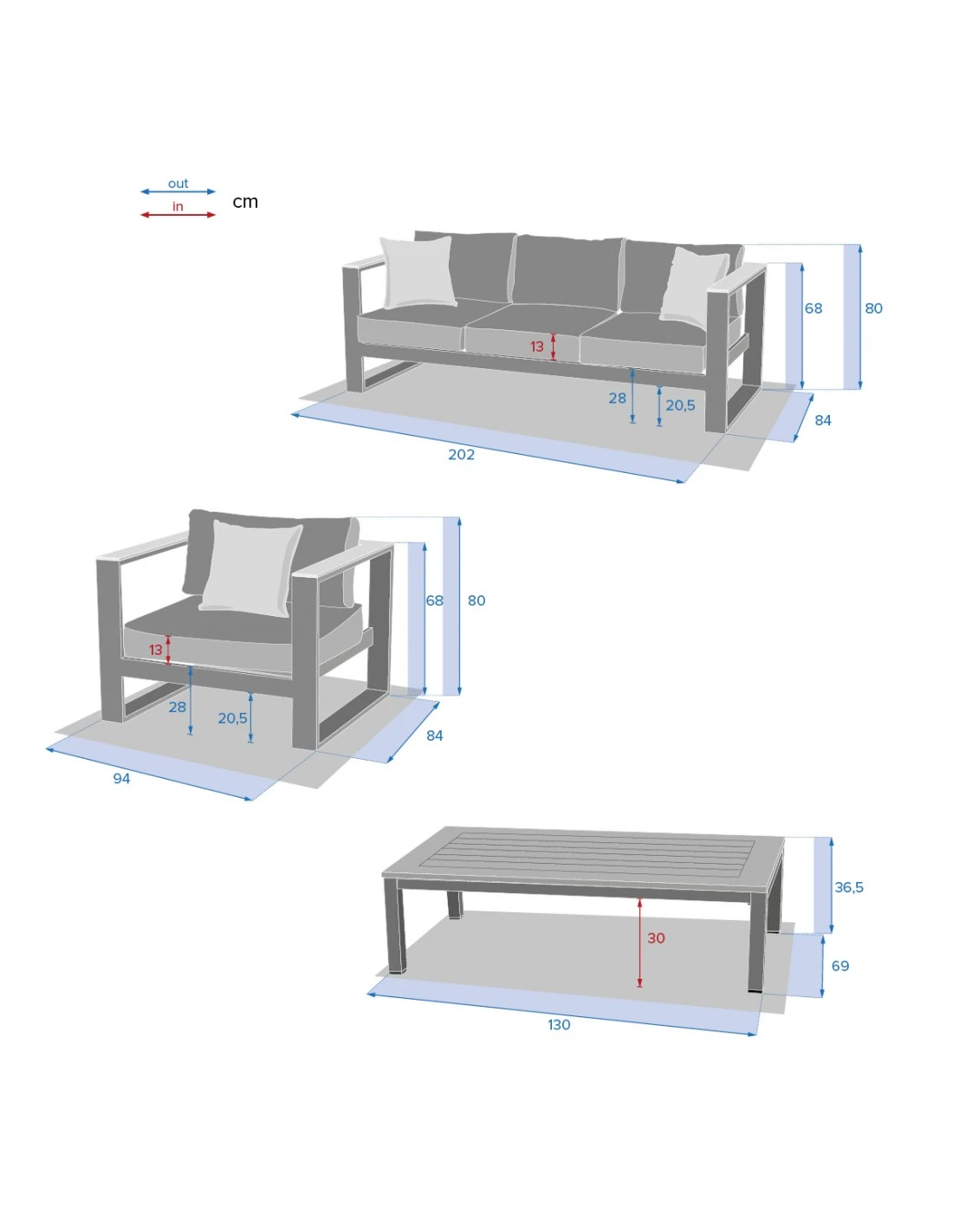 Salon De Jardin Emperia Graphite 5 Places - Aluminium Et Acacia 12 Salon De Jardin Emperia Graphite 5 Places - Aluminium Et Acacia – Image 12