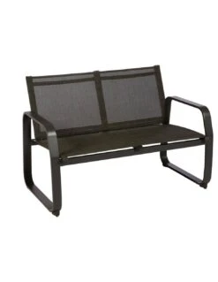 Salon De Jardin Gili 4 Places - Aluminium Et Texaline - Graphite / Anthracite Chiné -Fournitures De Jardin salon de jardin gili 4 places aluminium et texaline 2