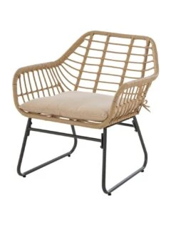 Salon De Jardin Lambada 4 Places - Résine Tressée Sésame -Fournitures De Jardin salon de jardin lambada 4 places resine tressee sesame 1 4