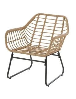 Salon De Jardin Lambada 4 Places - Résine Tressée Sésame -Fournitures De Jardin salon de jardin lambada 4 places resine tressee sesame 1 5