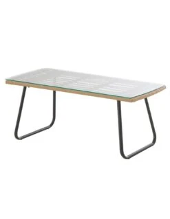 Salon De Jardin Lambada 4 Places - Résine Tressée Sésame -Fournitures De Jardin salon de jardin lambada 4 places resine tressee sesame 1 6