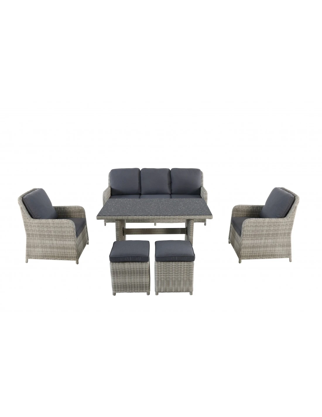 Salon De Jardin Repas Lodrino En Aluminium Et Résine Tressée 1 Salon De Jardin Repas Lodrino En Aluminium Et Résine Tressée