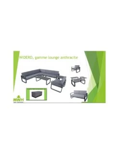Salon De Jardin Widero D'angle - Aluminium Anthracite -Fournitures De Jardin salon de jardin widero d angle aluminium anthracite 2