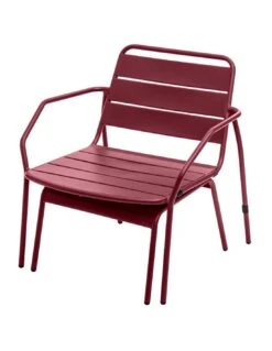Salon Duo Relax Phuket 2 Places - Acier époxy - Bordeaux -Fournitures De Jardin salon duo relax phuket 2 places acier epoxy bordeaux 5