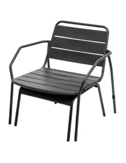 Salon Duo Relax Phuket 2 Places - Acier époxy - Graphite -Fournitures De Jardin salon duo relax phuket 2 places acier epoxy graphite 5