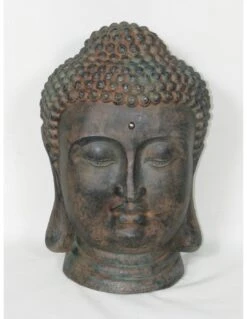 Statue Tête De Bouddha Pour Le Jardin H.58 Cm