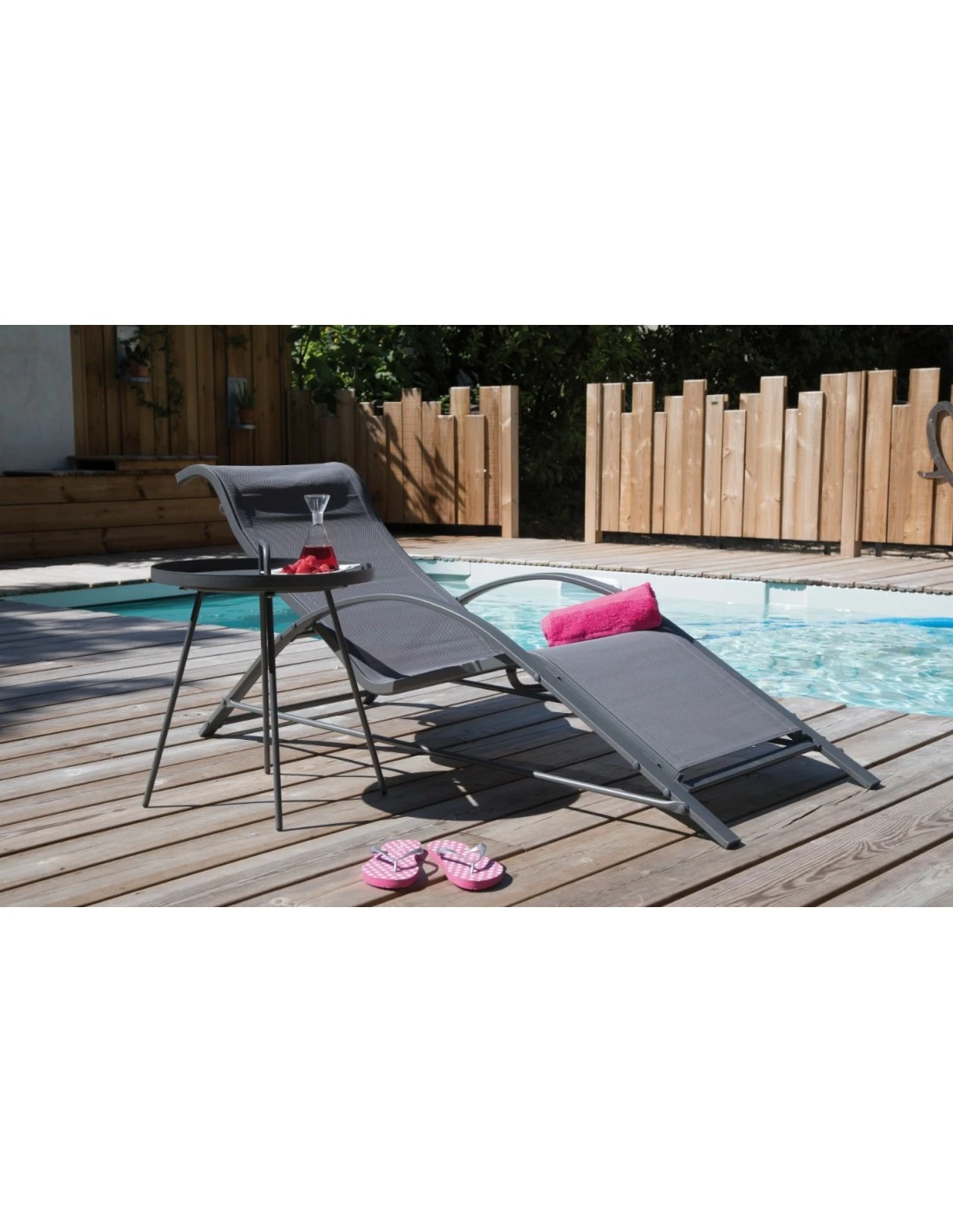 Table Basse Flower Ronde En Acier Avec Plateau Amovible - Gris 4 Table Basse Flower Ronde En Acier Avec Plateau Amovible - Gris – Image 4