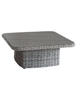Table Basse Relevable Mooréa Carrée - Aluminium, Résine Tressée Et Verre Trempé - Terre D'ombre -Fournitures De Jardin table basse relevable moorea carree aluminium resine tressee et verre trempe terre d ombre 3