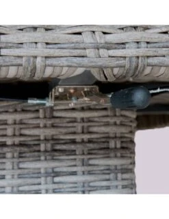 Table Basse Relevable Mooréa Carrée - Aluminium, Résine Tressée Et Verre Trempé - Terre D'ombre -Fournitures De Jardin table basse relevable moorea carree aluminium resine tressee et verre trempe terre d ombre 4