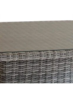 Table Basse Relevable Mooréa Carrée - Aluminium, Résine Tressée Et Verre Trempé - Terre D'ombre -Fournitures De Jardin table basse relevable moorea carree aluminium resine tressee et verre trempe terre d ombre 6