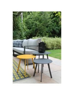 Table D'appoint MASSAI Ø50 Cm - Acier époxy - Hermès -Fournitures De Jardin table d appoint massai o50 cm acier epoxy 3