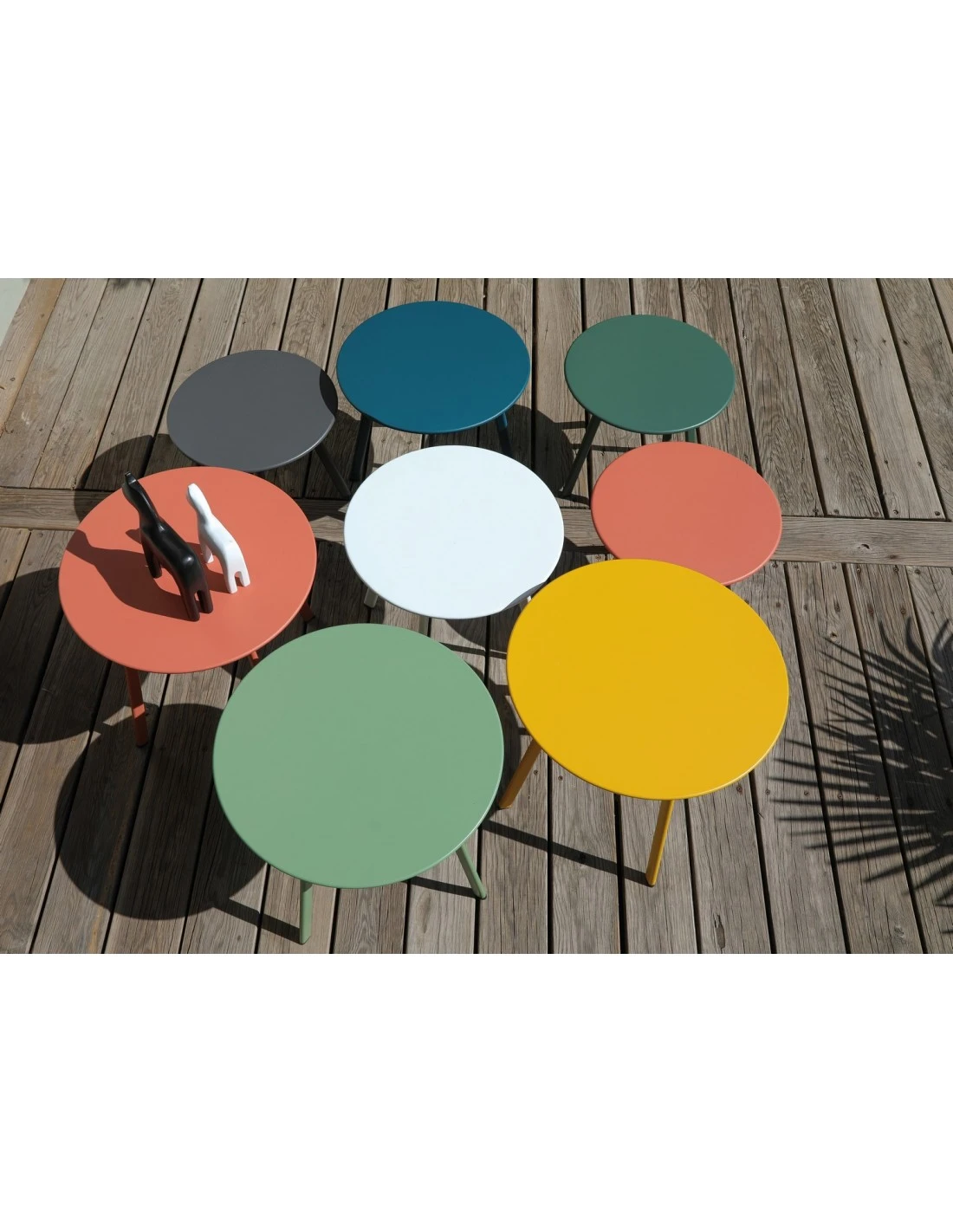 Table D'appoint MASSAI Ø50 Cm - Acier époxy - Vert 7 Table D'appoint MASSAI Ø50 Cm - Acier époxy - Vert – Image 7
