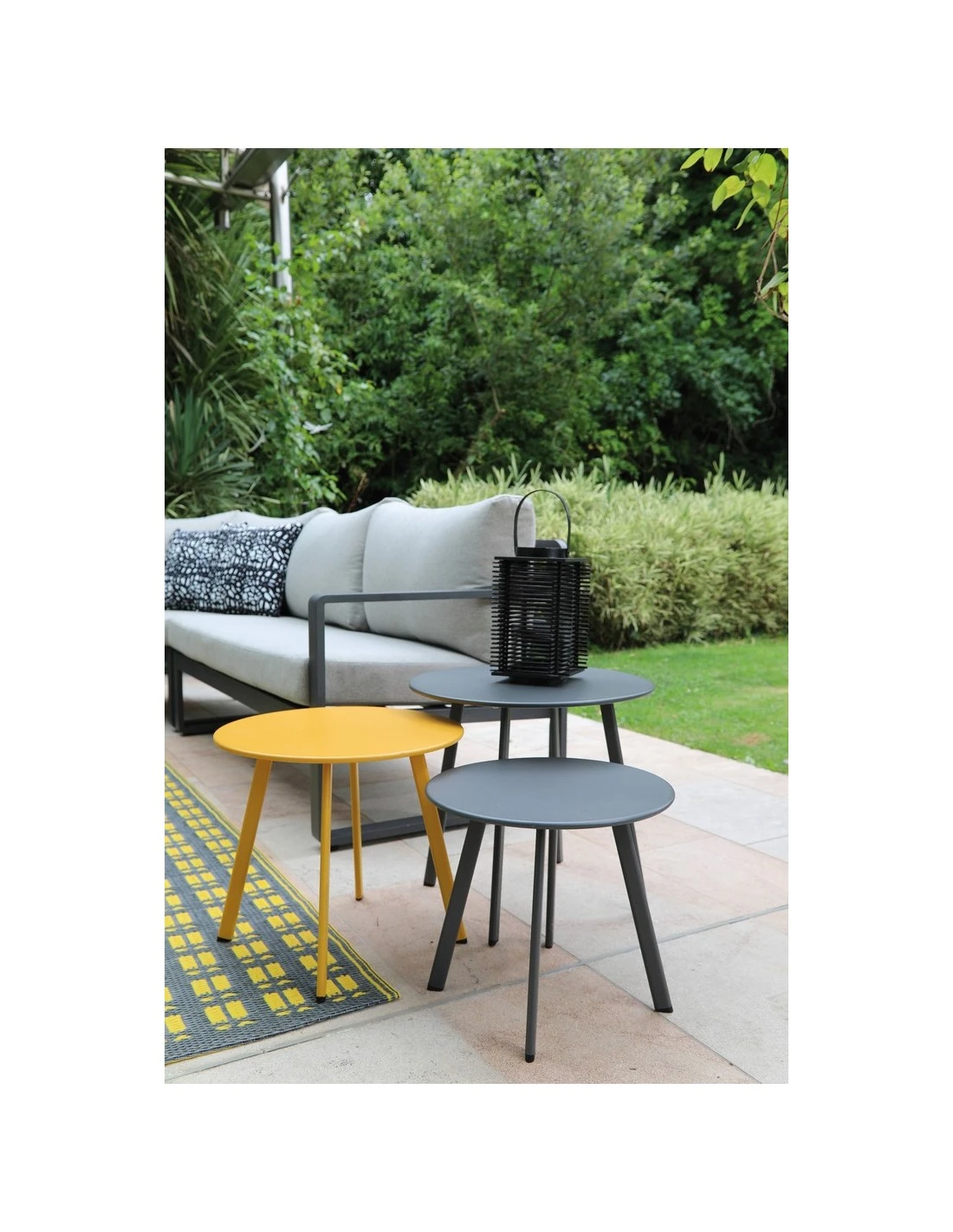 Table D'appoint MASSAI Ø50 Cm - Acier époxy - Vert 4 Table D'appoint MASSAI Ø50 Cm - Acier époxy - Vert – Image 4