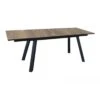 Table De Jardin Agra 150/200/250 Cm - Plateau à Lames HPL Fundermax - Graphite / Wood