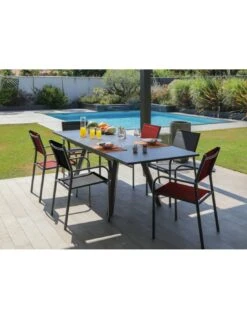 Table De Jardin AGRA Extensible 150/200/250 Cm - Aluminium Et Verre - Graphite / Perle 7 Table De Jardin AGRA Extensible 150/200/250 Cm - Aluminium Et Verre - Graphite / Perle -Fournitures De Jardin table de jardin agra extensible 150200250 cm aluminium et verre graphite perle 1
