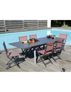 Table De Jardin AGRA Extensible 150/200/250 Cm - Aluminium Et Verre - Graphite / Perle 11 Table De Jardin AGRA Extensible 150/200/250 Cm - Aluminium Et Verre - Graphite / Perle -Fournitures De Jardin table de jardin agra extensible 150200250 cm aluminium et verre graphite perle 5
