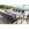 Table De Jardin Allure Extensible 10 Places - Aluminium Et HPL Effet Bois