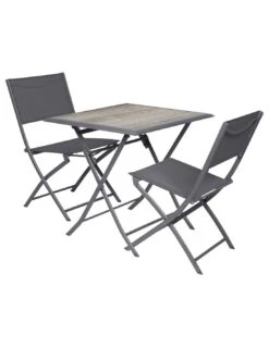 Table De Jardin Azua Pliante Carrée 2 Places - Aluminium - Gris Smoke Plateau Ect Effet Bois -Fournitures De Jardin table de jardin azua pliante carree 2 places aluminium gris smoke plateau ect effet bois 2