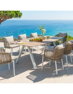 Table De Jardin Barcelone Rectangulaire - Aluminium Et ECP -Fournitures De Jardin table de jardin barcelone rectangulaire aluminium et ecp 3