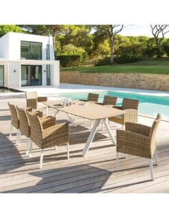 Table De Jardin Barcelone Rectangulaire - Aluminium Et ECP -Fournitures De Jardin table de jardin barcelone rectangulaire aluminium et ecp 4