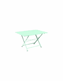 Table De Jardin Cargo 128x90 Cm En Métal Rectangle Pliante - Vert Opaline