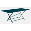 Table De Jardin Cargo 190x90 Cm - Métal Rectangle Pliante - Bleu Acapulco