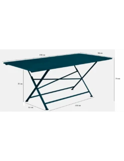 Table De Jardin Cargo 190x90 Cm - Métal Rectangle Pliante - Citron Givré -Fournitures De Jardin table de jardin cargo 190x90 cm metal rectangle 4