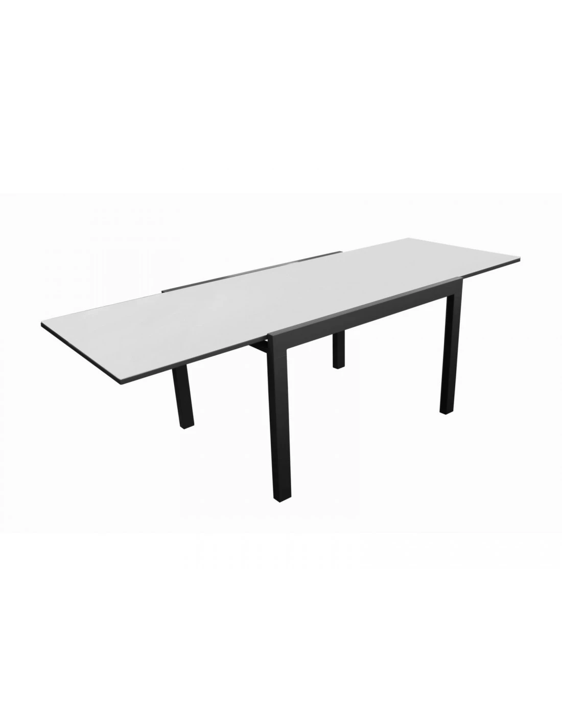 Table De Jardin Elise Extensible - 8 à 12 Places - Aluminium Et Verre - Graphite / Perle 1 Table De Jardin Elise Extensible - 8 à 12 Places - Aluminium Et Verre - Graphite / Perle