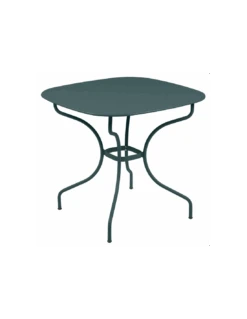 Table De Jardin Opéra Carronde Carrée 82 X 82 Cm - Acier - Gris Orage
