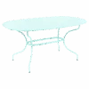 Table De Jardin Opéra Ovale 160 X 90 Cm - Métal Acier - Menthe Glaciale