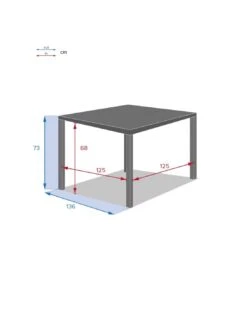 Table De Jardin Piazza Carrée 8 Personnes - Aluminium -Fournitures De Jardin table de jardin piazza carree 8 personnes aluminium 4