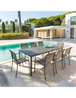 Table De Jardin Piazza Fixe - 8 Places - Aluminium Graphique -Fournitures De Jardin table de jardin piazza fixe 8 places aluminium graphique 4