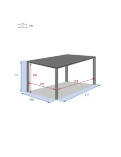 Table De Jardin Piazza Fixe - 8 Places - Aluminium Graphique -Fournitures De Jardin table de jardin piazza fixe 8 places aluminium graphique 5