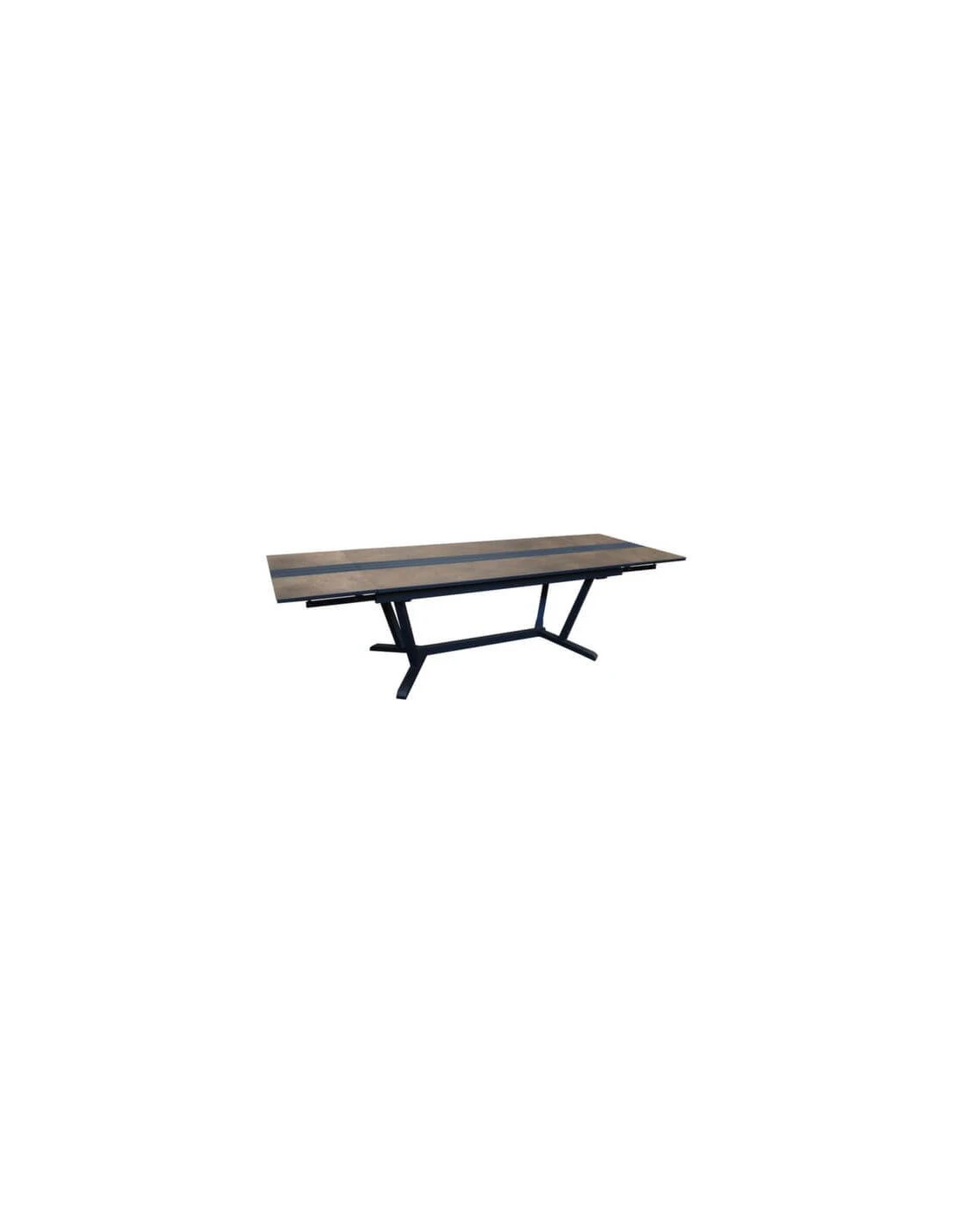 Table GALLEO 150/200/250 X 90 Cm - Aluminium Et Fundermax - Graphite / Cave 1 Table GALLEO 150/200/250 X 90 Cm - Aluminium Et Fundermax - Graphite / Cave