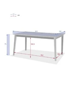 Table Rectangulaire TIWI En Bois D'Acacia -Fournitures De Jardin table rectangulaire tiwi en bois d acacia 7