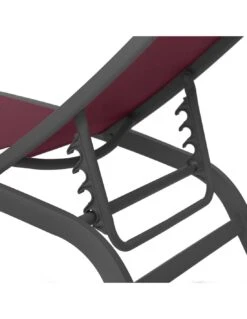 Transat Bonao 4 Positions - Aluminium Et Texaline - Graphite / Bordeaux -Fournitures De Jardin transat bonao 4 positions aluminium et texaline graphite bordeaux 4