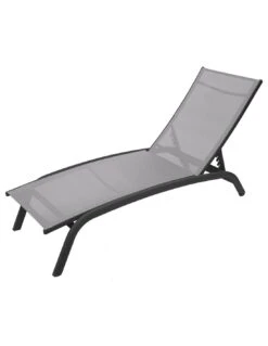 Transat Bonao 4 Positions - Aluminium Et Texaline - Graphite / Galet -Fournitures De Jardin transat bonao 4 positions aluminium et texaline graphite galet 2