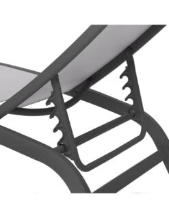 Transat Bonao 4 Positions - Aluminium Et Texaline - Graphite / Galet -Fournitures De Jardin transat bonao 4 positions aluminium et texaline graphite galet 4