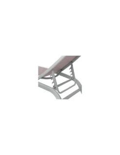 Transat Bonao 4 Positions - Aluminium Et Texaline - Silver / Taupe -Fournitures De Jardin transat bonao 4 positions aluminium et texaline silver taupe 3