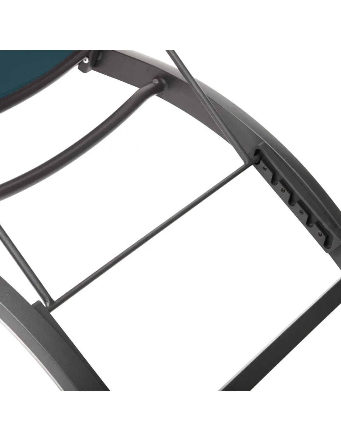 Transat De Jardin Milenio - 5 Positions - Aluminium Et Texaline - Graphite / Bleu Canard 4 Transat De Jardin Milenio - 5 Positions - Aluminium Et Texaline - Graphite / Bleu Canard – Image 4