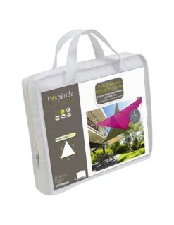 Voile D'ombrage Curacao Triangulaire 4 X 4 X 4 M - Blanc -Fournitures De Jardin voile d ombrage curacao triangulaire 4 x 4 x 4 m blanc 2