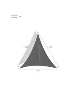 Voile D'ombrage Curacao Triangulaire 4 X 4 X 4 M - Emeraude -Fournitures De Jardin voile d ombrage curacao triangulaire 4 x 4 x 4 m emeraude 1 2